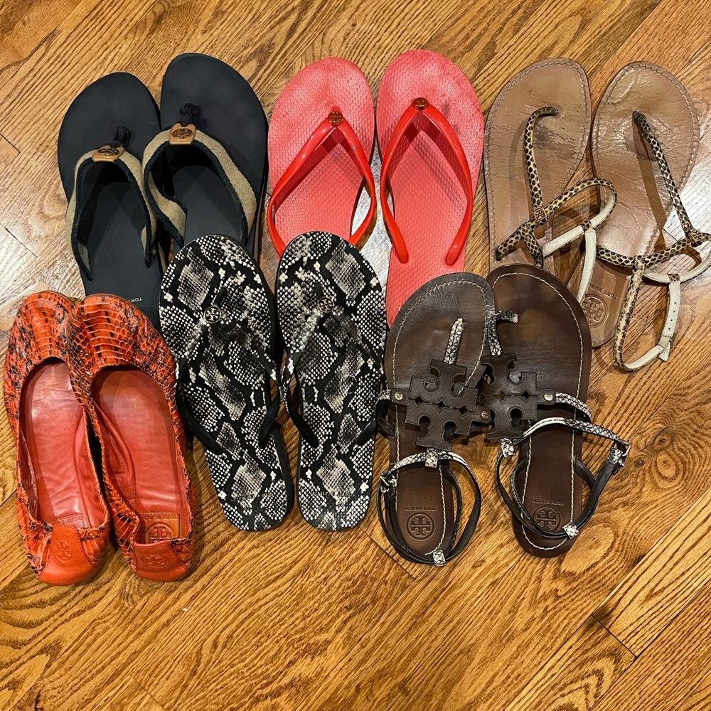 Tory Burch flip flops/sandals bundle
